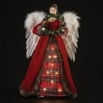 thumbnail image 1 of Tree Topper Finial Plaid Angel Led Tree Topper Plastic Christmas Wreath 133586, 1 of 3