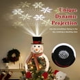 thumbnail image 1 of Tree Topper Hat Projector | Snowman Hat with Snowflake Projection | Decorative  Hat for Xmas Tree - White, 1 of 10