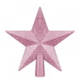 thumbnail image 1 of Tree Topper Pink Star Topper Star Glitter Mini Shiny Fashionable Plastic Durable Lightweight Portable for Christmas Trees, 1 of 10
