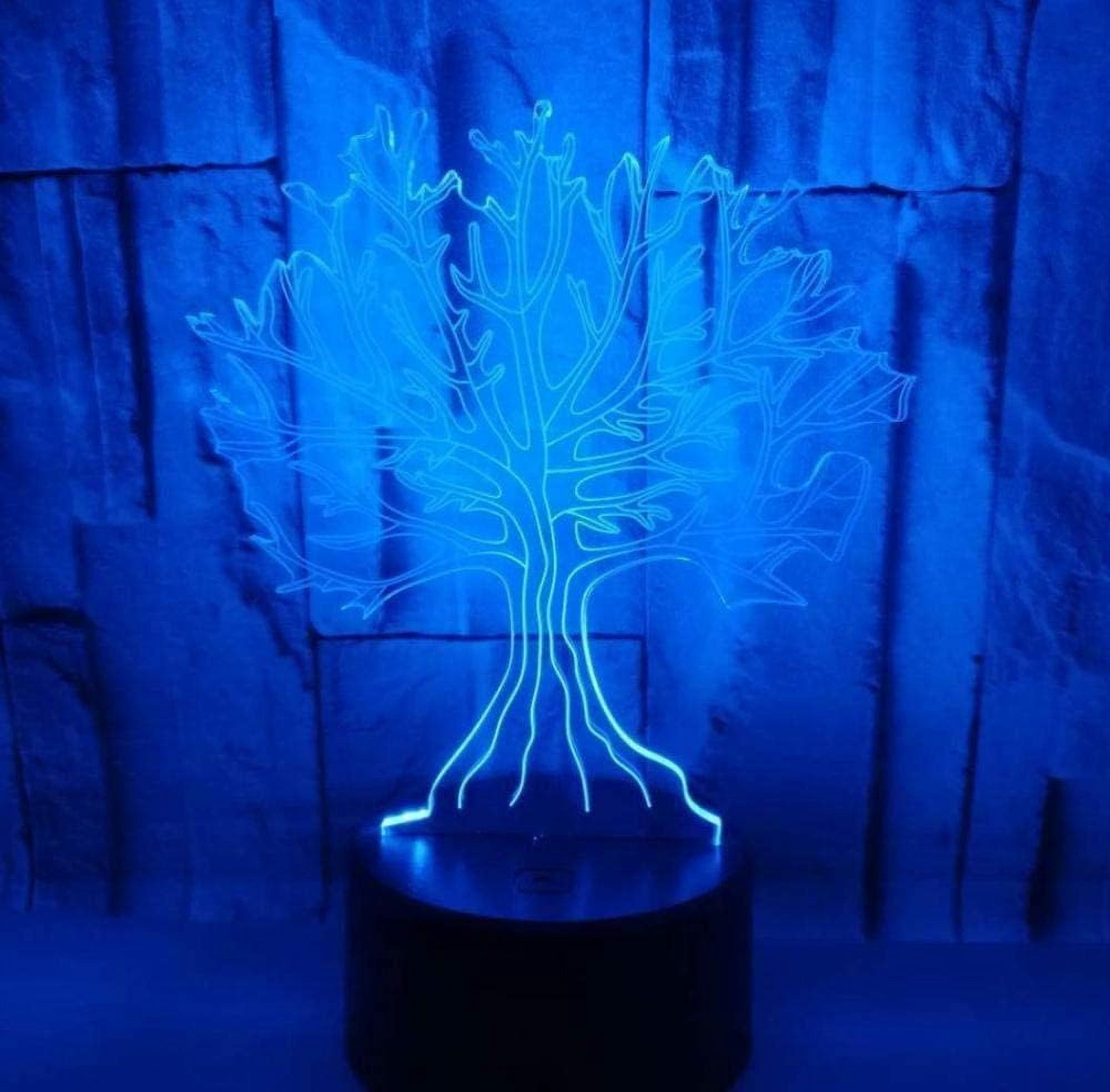 Tree Toys 3D Illusion Night Light Smart Touch Lamp Creative RGB Led ...