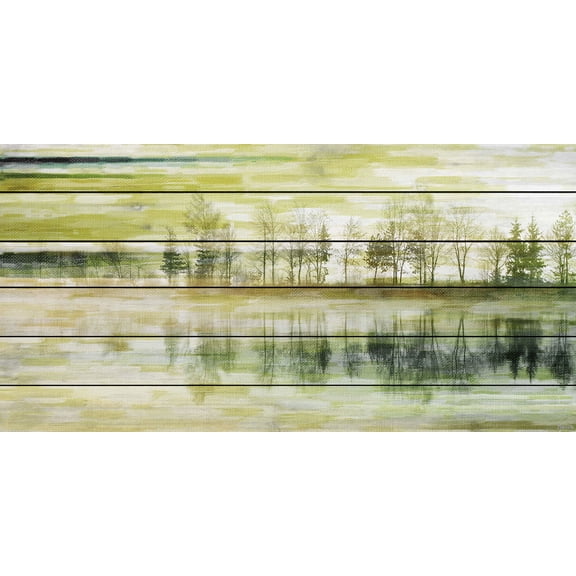 Tree Tree Painting Print on White Wood