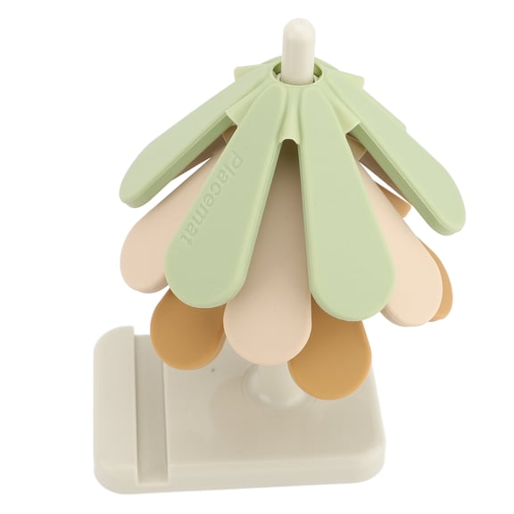 Tree Trivet Heat Insulation Foldable Coaster Non-Slip Hot Pads for Kitchen Countertop 7.09 inches / 18.0 cm