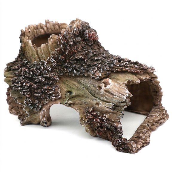 Tree Trunk Cave Aquarium Decoration Reptile Climboutaway Betta Log Wood House Fish Tank Decorations For Shrimp Lizards Leopard Ge
