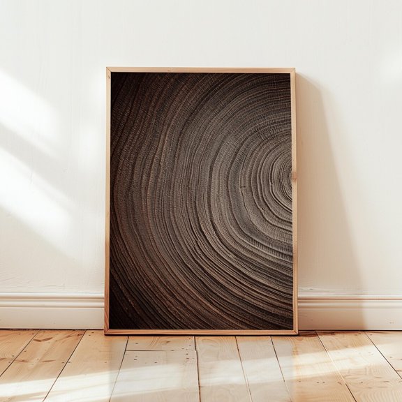 Tree Trunk Cross Section Earthy Texture Nature Wall Art Rustic Decor Unframed Paper Print