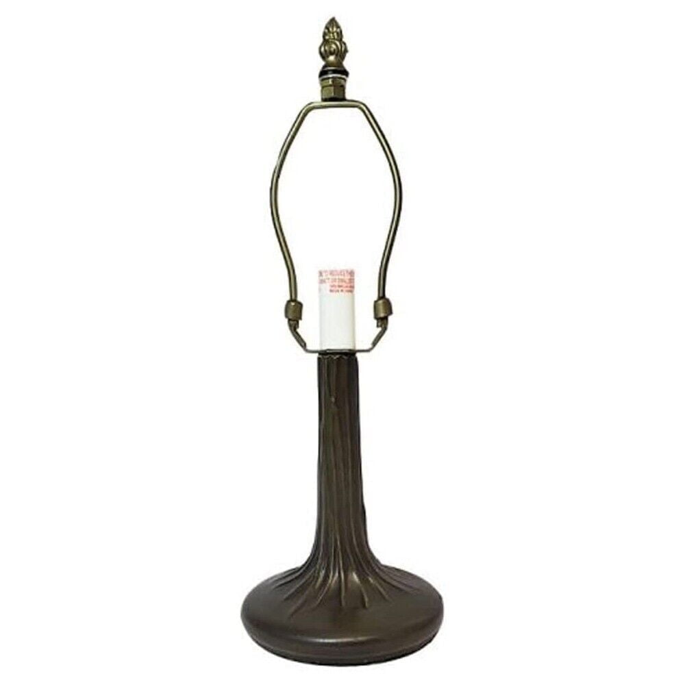 Tree Trunk Metal Lamp Base, Antique Bronze Finish with Gold Highlights, Nicely Weighted, 13" Tall