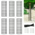 thumbnail image 1 of Tree Trunk Protector, 12 Pcs Metal Tree Guards Trunk Protector with Glove & Metal Stakes & Zip Ties, 6 Pack Mesh Tree Bark Protector, Plant Protectors from Deer Animals Mowers Trimmers, 1 of 10