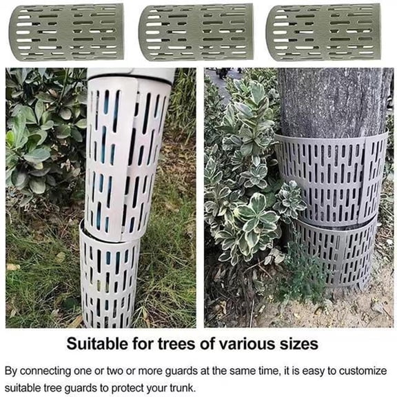 Tree Trunk Protector Guard, ZzCityTK Heavy Duty Plastic Tree Wrap Weather Proof Bark Cover, Expandable Shield for Saplings with Ventilation Holes