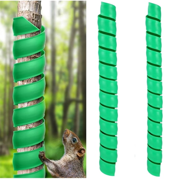 Tree Trunk Protector,Happon 2 Pcs 15.7 Inch Green Gardens Spiral Tree Guards Reusable Trunk Protector Tubes Wraps for Enhanced Tree Bark Protection