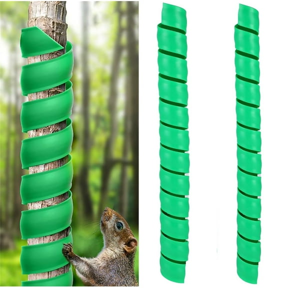 Tree Trunk Protector,Happon 2 Pcs 15.7 Inch Green Gardens Spiral Tree Guards Reusable Trunk Protector Tubes Wraps for Enhanced Tree Bark Protection
