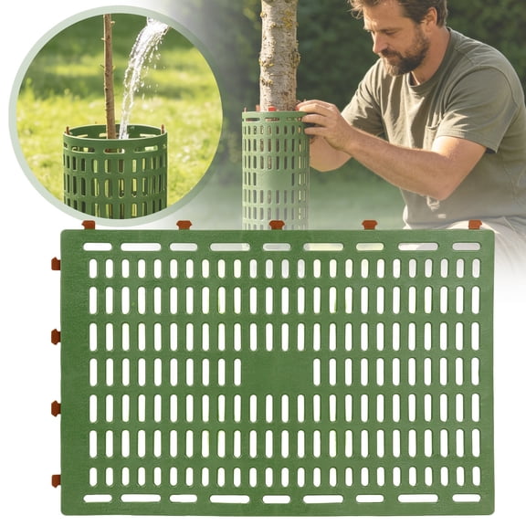 Tree Trunk Protectors - Expandable Weather-Proof Mesh Tree Bark Protector Flexible Plastic Plant Cover Trees Guards for Preventing TreeTrunk from Trimmers Mowers Rodents(1PC)