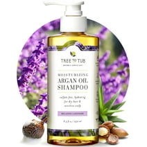 Tree to Tub Lavender Dry Hair Shampoo for Sensitive Scalp - Gentle Hydrating Dry Scalp Shampoo for Women & Men, Moisturizing Sulfate Free Shampoo w/Organic Argan Oil, Chamomile, All Natural Aloe Vera