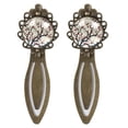thumbnail image 1 of Tree Vintage Copper-Colored Lace Bookmarks: Stainless Steel Set for Book Lovers and Readers, 1 of 5