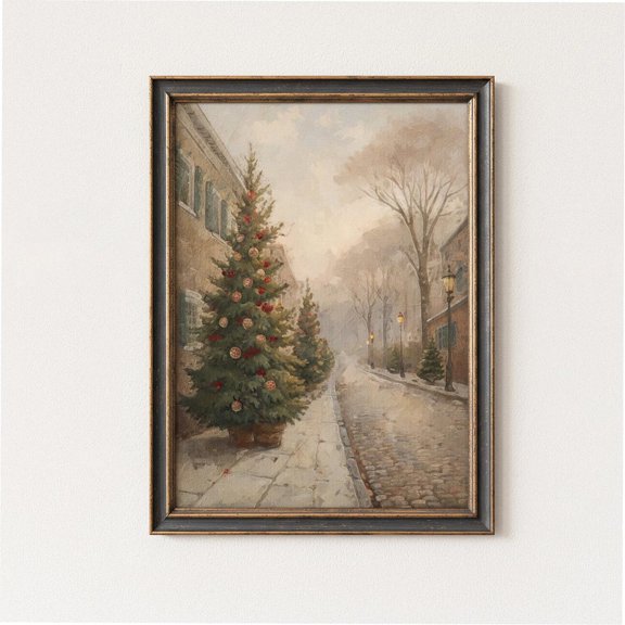 Tree Wall Art Tree Art Cottagecore Academia Art Decor Winter Print, Size 8X12 Unf Warm Present Vintage UNFRAMED Poster Size 8x12