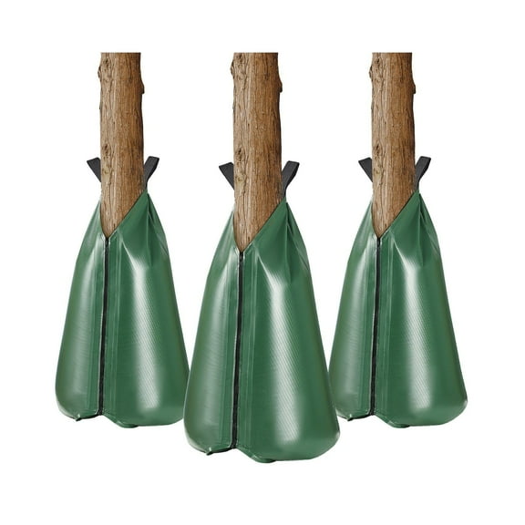 Tree Watering Bag 3 Pack 20 Gallon Slow Release Drip Irrigation System 5-9 Hours Refillable Zipper Deep Root Targeting Durable