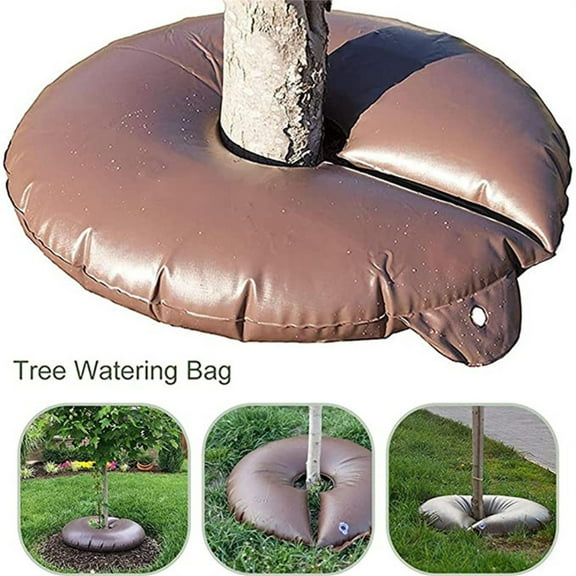 Tree Watering Ring Drip Irrigation System Clearance Items 1 Pack 10 Gallon Tree Watering Bags Slow Release PVC Water Pouch Automatic Drip System for Newly Planted Small Trees and Shrubs