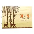 thumbnail image 1 of Tree Wedding Guest Book With Deer Personalized Name And Date Scrapbook Photo Albums Book, 1 of 6