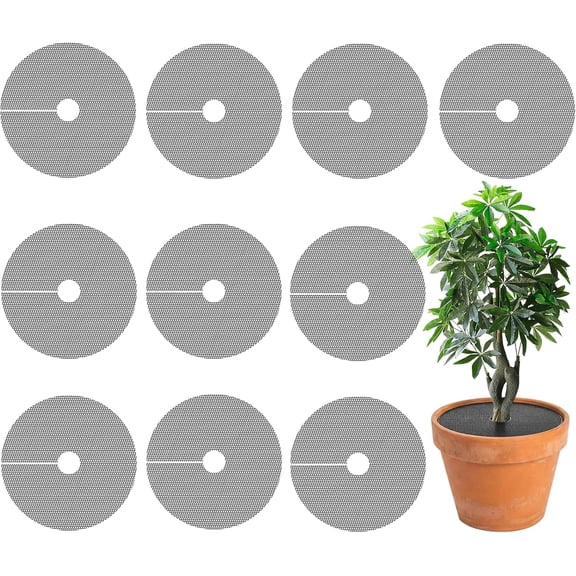 Tree Weed Barrier Mats Permeable Reversible Mulch Rings for Garden Landscaping and Potted Plant Protection 31.5" x 31.5" Black and White 10-Pack