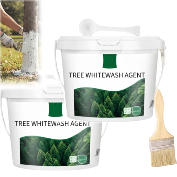Tree Whitewash Agent, Long-Lasting Tree Whitewash Agent, 525ml Tree Trunk Paints, White Whitewash Paint, White Paint For Wood