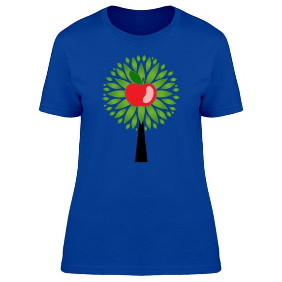 Tree With A Big Red Apple T-Shirt Women -Image by Shutterstock, Female Small