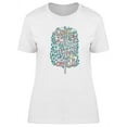 thumbnail image 1 of Tree With Cute Doodles Inside T-Shirt Women -Image by Shutterstock, Female Small, 1 of 2