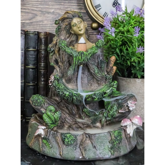 Tree Woman Gaia Dryad Ent Native Earth Goddess Backflow Incense Cone Burner