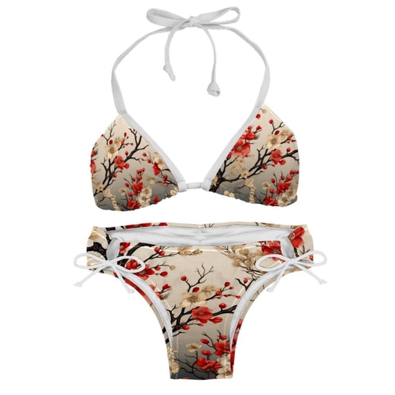 Tree Women's Swimwear Bikini Set with Detachable Sponge and Adjustable Strap - Two-Pack, Beach Vacation-ready