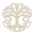 thumbnail image 1 of Tree Wooden Wall Art, Tribal Influences of Nature Eco Concept, Birch Wood Plywood Rustic Wall Art Accent for Hallway Bedroom Living Room Cafes and Offices, 11.4" X 11.4" X 0.1", by Ambesonne, 1 of 5