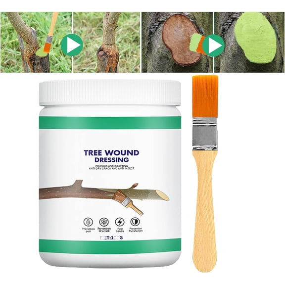 Tree Wound Sealer Compound for Bonsai Pruning Grafting Repair Fast Drying with Brush