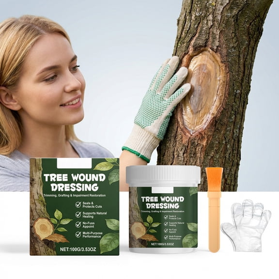 Tree Wound Sealer, Organic Pruning Dressing Paste & Grafting Wax, Natural Repair for Bonsai – Waterproof Sealant to Protect Fruit Trees, Roses & Shrubs from Decay, 100g