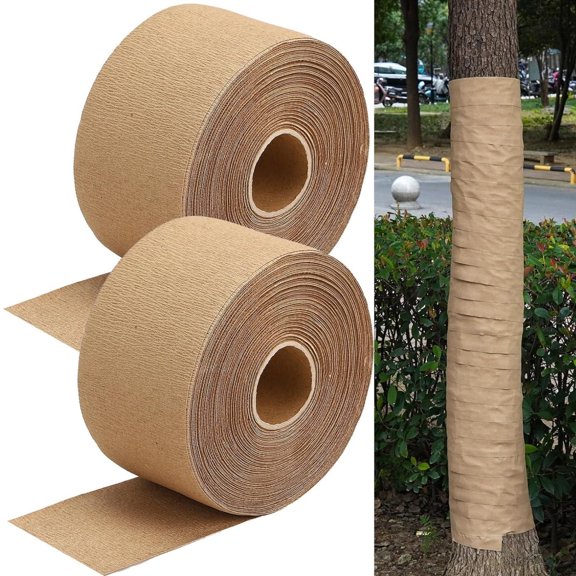 Tree Wrap 2 Rolls Tree Trunk Protector Breathable Tree Protector Wraps Winter Tree Covers Freeze Protection Plants Bandage for Keeping Warm,16.4 ft/Roll Rolls,Topboutique