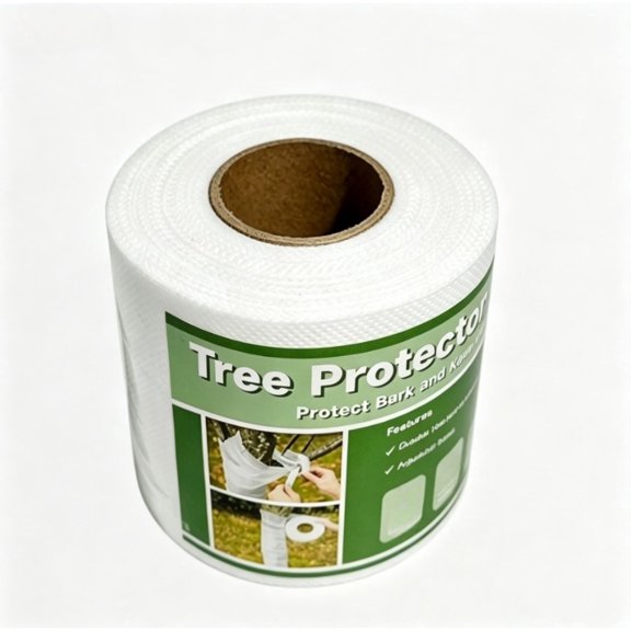 Tree Wrap for Damaged Bark White Tree Trunk Wrapped for Plant Protection (196.85 Ft)