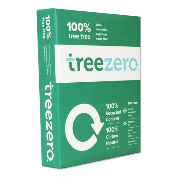 Tree Zero Copy Paper, 20lb, 8.5x11, 92 Bright, 1 Ream-500 Sheets