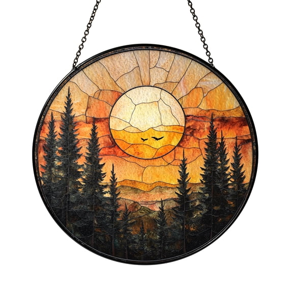 Tree and Sun Crystal Suncatcher Window Hanging, Smoky Quartz Carnelian Citrine Agate Labradorite Home Decor
