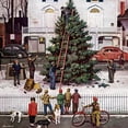 thumbnail image 1 of "Tree in Town Square" Painting Print on Wrapped Canvas, 1 of 5