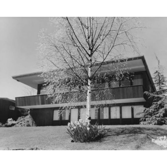 Tree in front of a house Seattle Washington USA Canvas Art - (24 x 36)