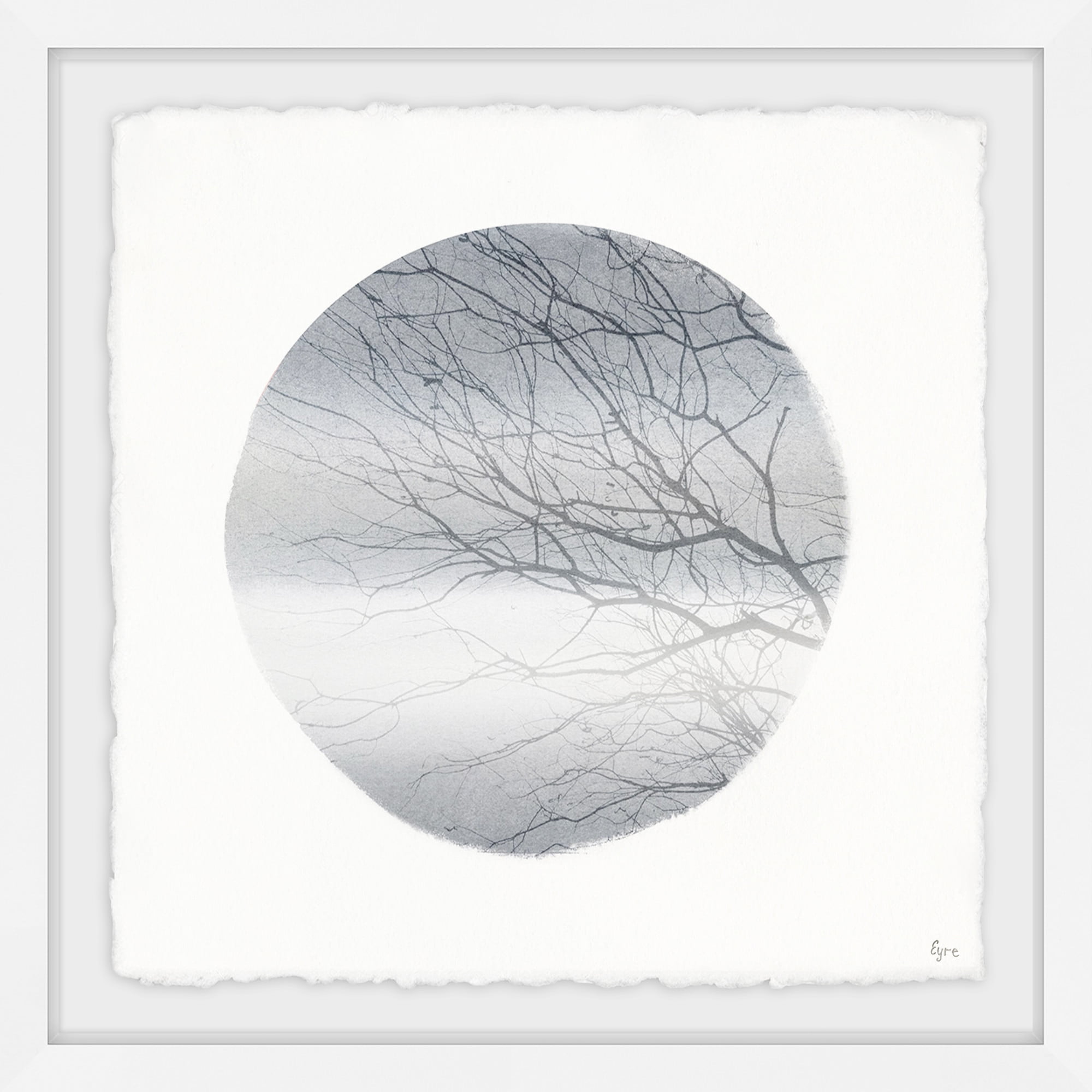 Tree in the Dusk Framed Painting Print