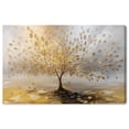 thumbnail image 1 of Tree of Golden Leaves Canvas Colorful Tree Art by Art Remedy, Gallery Wrapped, 30" x 20", 1 of 7