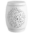 thumbnail image 1 of JONATHAN Y Tree of Life 18" Ceramic Garden Stool, White, 1 of 6