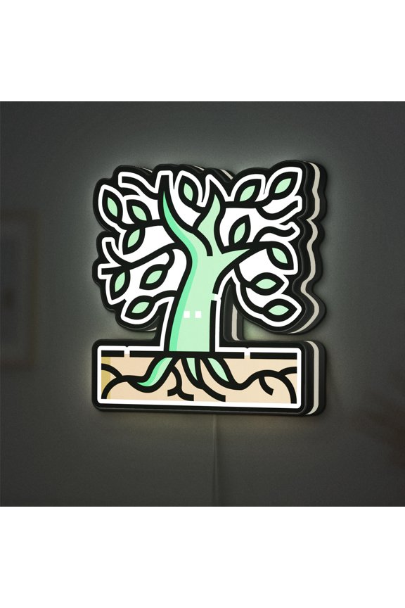 Tree of Life 3D Novelty Light Box, Eco-Friendly Living Room Accent for Nature-Loving Homes (Width 8 inch, 20cm)