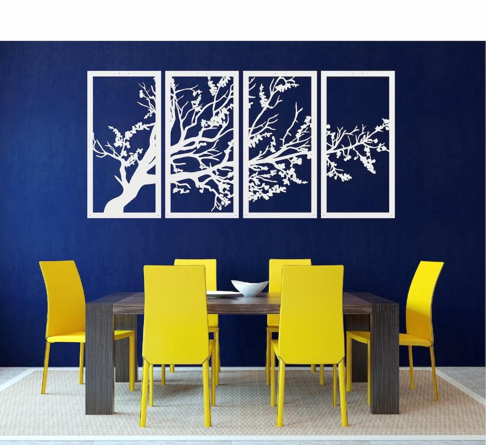 Tree of Life 4 Panels Metal Tree Wall Art - Walmart.com