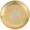 thumbnail image 1 of Tree of Life Altar Ritual Plate Dish Stainless Steel Flat Bowl Round Golden Tray Prayer Offering Bowl Dish Candle Holder, 1 of 9
