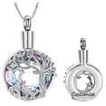 thumbnail image 1 of Tree of Life Animal Urn Necklace for Ashes Crystal Giraffe Cremation Ashes Jewelry Keepsake Pendant Necklace for Women Men Giraffe Urn Pendant, 1 of 9