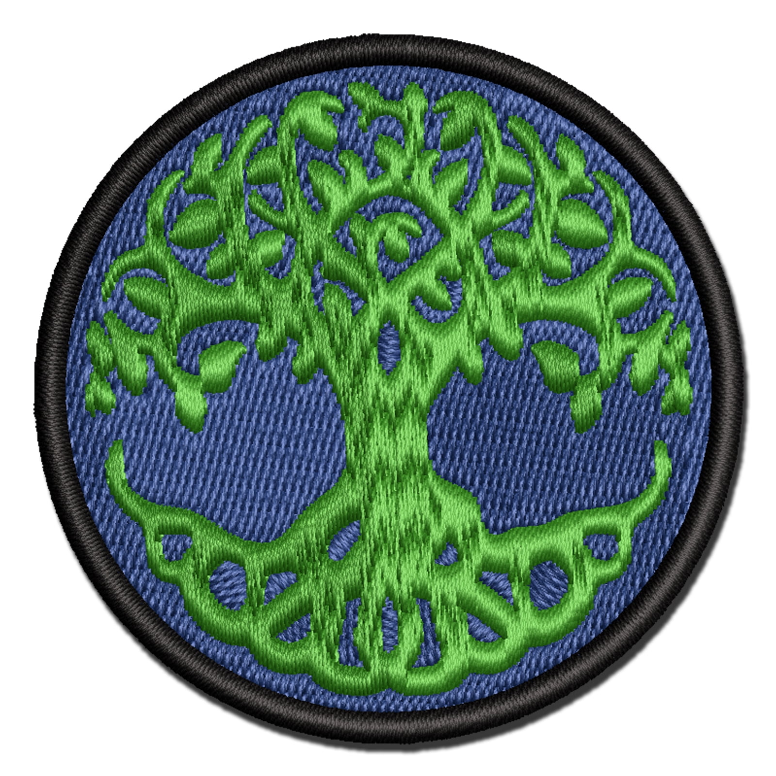 Tree of Life Applique Multi-Color Embroidered Iron-On Patch - 3.5 Inch Large