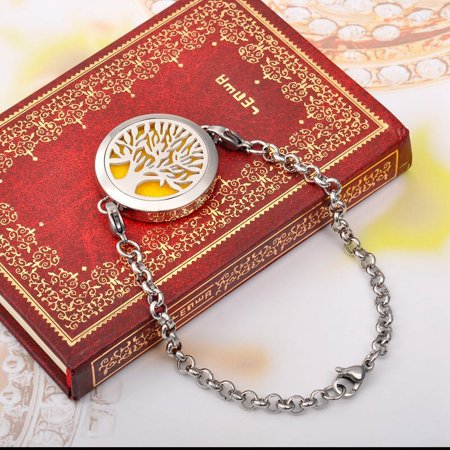 Tree of Life Aromatherapy Perfume Essential Oil Diffuser Bracelet Locket 8.7''