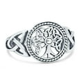 thumbnail image 1 of Tree of Life Band Ring 925 Sterling Silver Size 5, 1 of 6