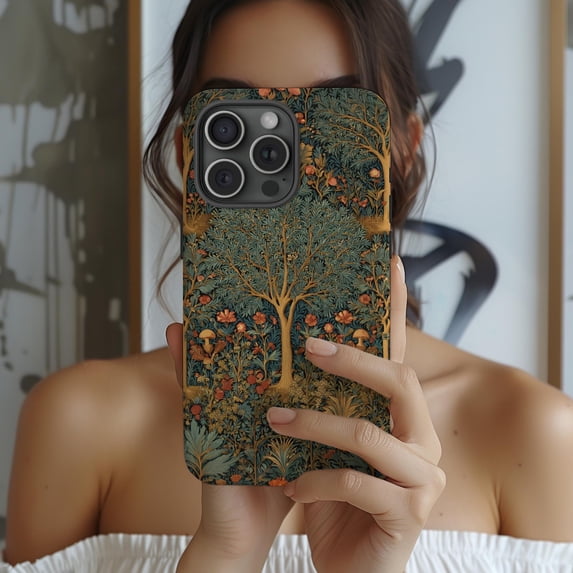 Tree Of Gold Tree of Life Botanical Tough Phone Case for Apple iPhone, Polycarbonate ...