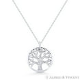thumbnail image 1 of Tree-of-Life Charm Circle Pendant & Chain Necklace in .925 Sterling Silver, 1 of 1