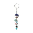 thumbnail image 1 of Tree of Life Chip Stone Inlay Copper Acrylic Keychain Multicolored Cluster Dangle - Handmade Gifts Boho Car Bag Accessories, 1 of 1