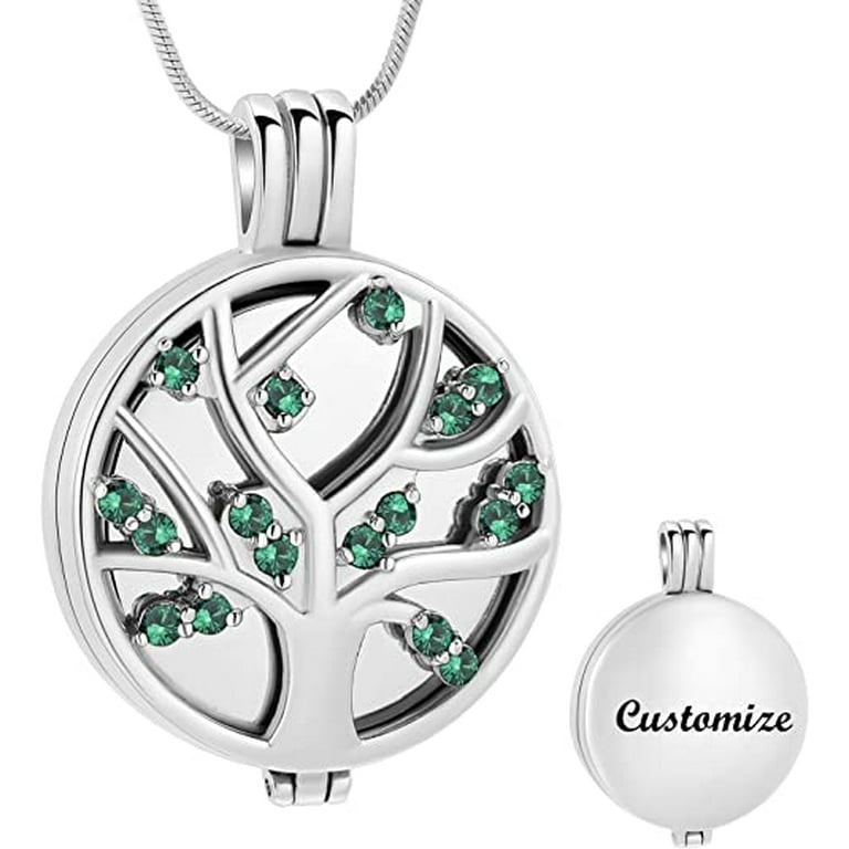 Tree of Life Cremation Urn Necklace for Ashes Hollow Keepsake