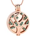 thumbnail image 1 of Tree of Life Cremation Urn Necklace for Ashes - Hollow Keepsake Pendant Necklace Ashes Holder with Crystal Memorial Cremation Jewelry, 1 of 7